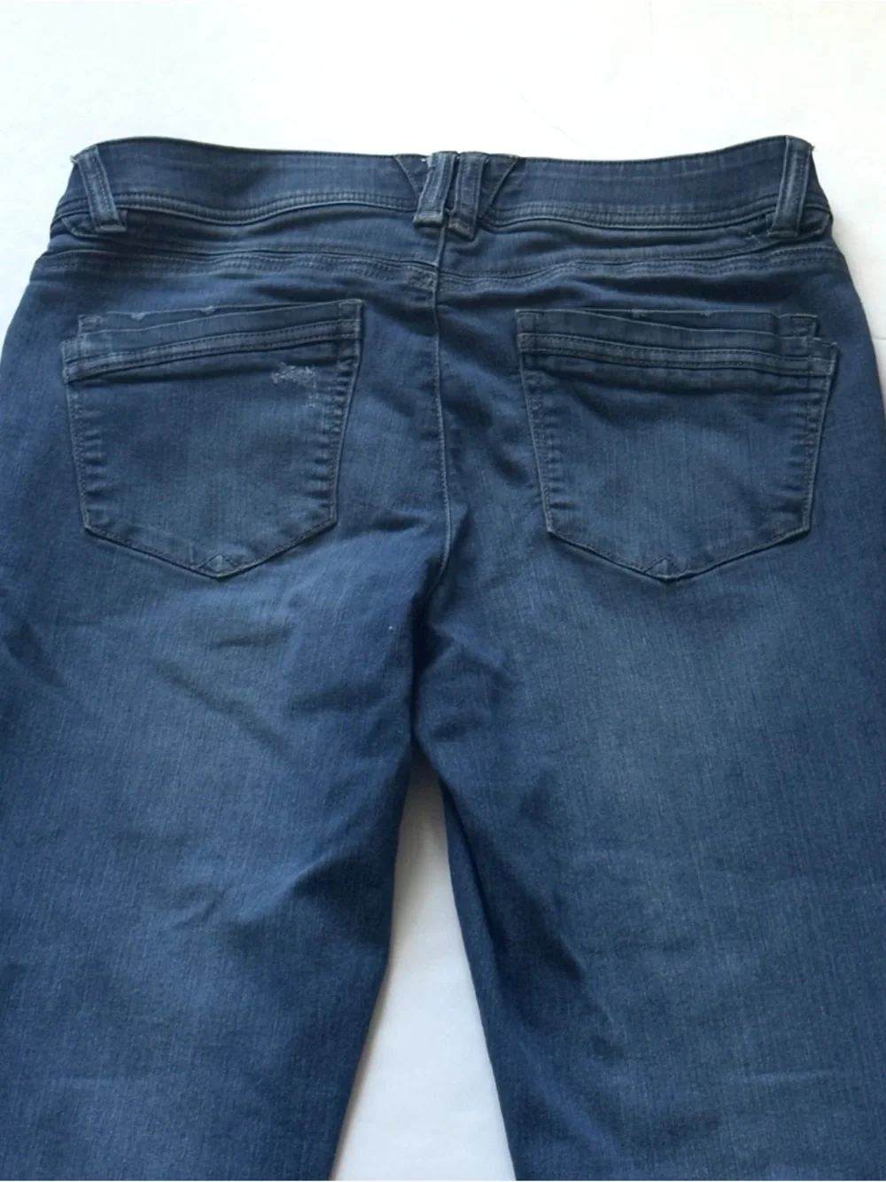 Democracy Ab Technology Skinny Jeans 10 Distressed Mid Rise Medium Wash Stretch